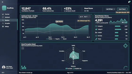 Brand Analytics dashboard visualization